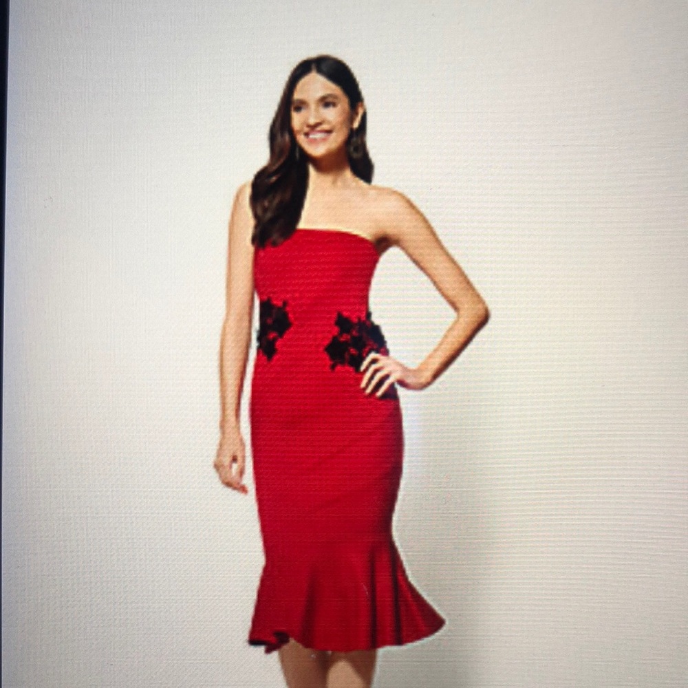 Red Strapless Dress